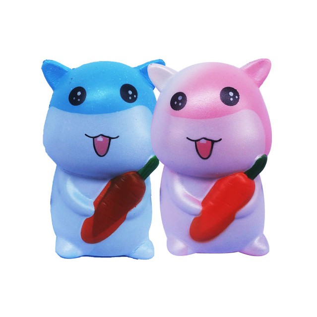 MAINAN SQUISHY HAMTARO WORTEL - SQ-69 - UKURAN 12X7CM - BERAROMA HARUM