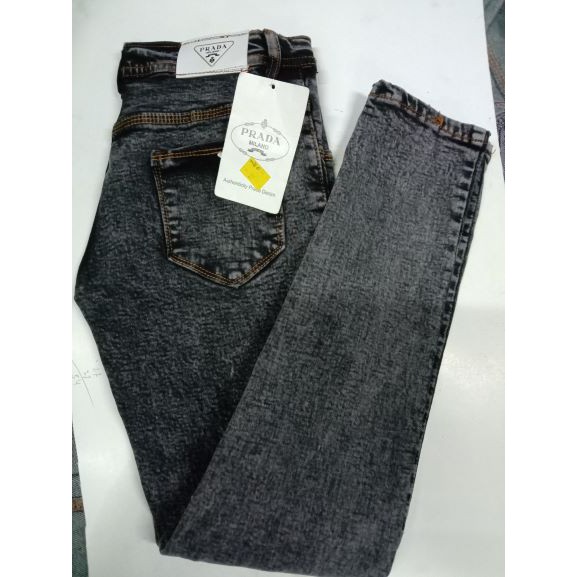 Celana jeans wanita skinny  PRADA soft jeans BLACKSNOW//iceblue//navy//hitam//putih(spray)