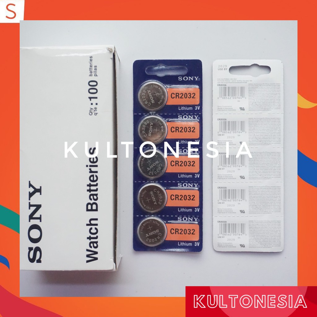 BATERAI SONY CR2032 Lithium 3V BATERAI Kancing Remote Timbangan Digital