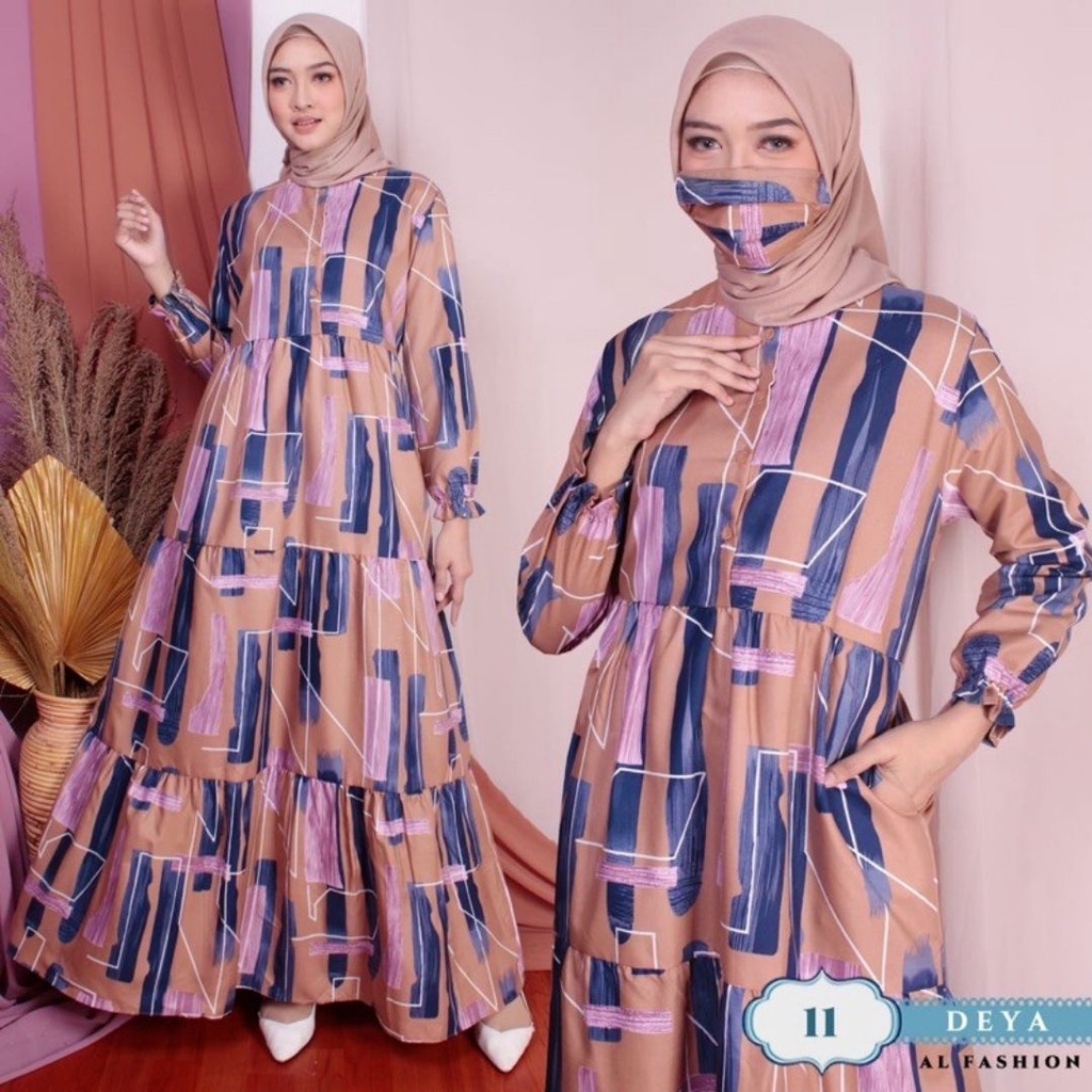 ABA AGEN BAJU HOMEY DRESS GAMIS DEYA BAHAN KATUN-7