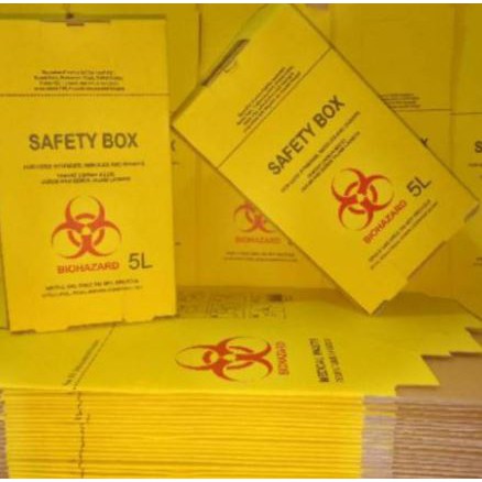Safety Box 5 Liter Sampah Medis/safety/kardus/Box