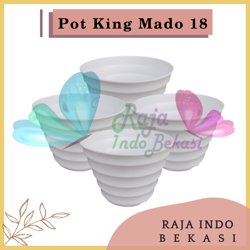 Pot King Mado 18 Putih Diameter 14,5 Cm By Garden Of Love Pot Plastik Murah Lucu Mirip Pot Tawon 15 18 21