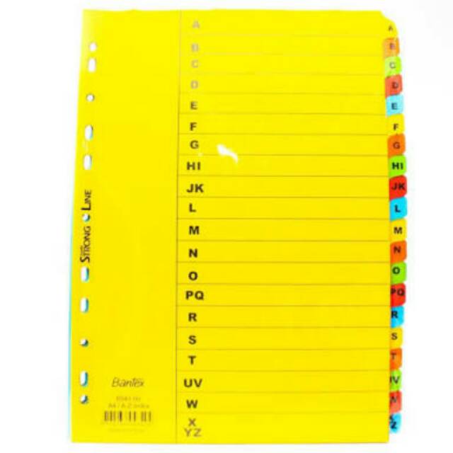 

Divider Bantex 6043 A-Z 20 lembar