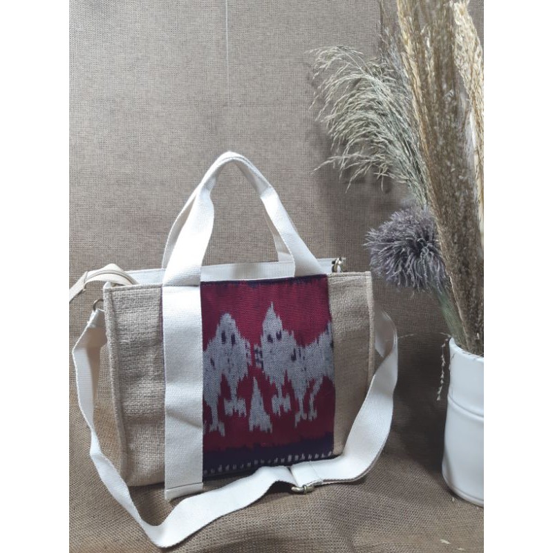 TOTEBAG GONI TENUN TAS SLEMPANG KAIN GONI TENUN