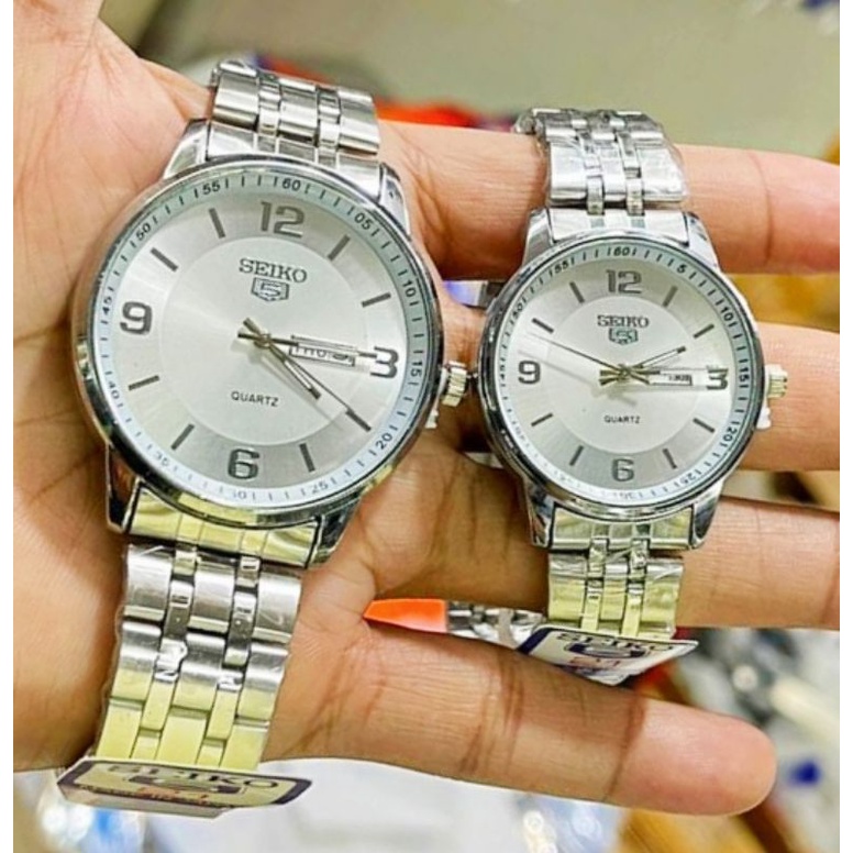 Seiko jam tangan Couple Anti Air/jam tangan pasangan tanggal on | jam tangan sepasang 2023 free bok termuran