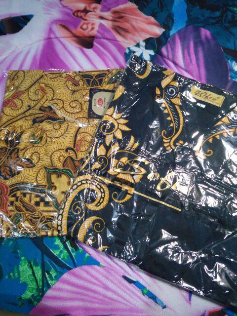 Batik Kalongan Hrb026 Kenongo Kemeja Hem Pendek Padi Pekalongan 31