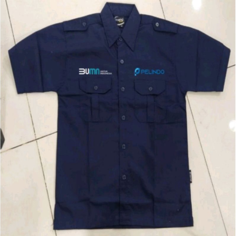 KEMEJA BUMN PELINDO SERAGAM PELINDO BAJU BUMN PELINDO BORDIRAN.
