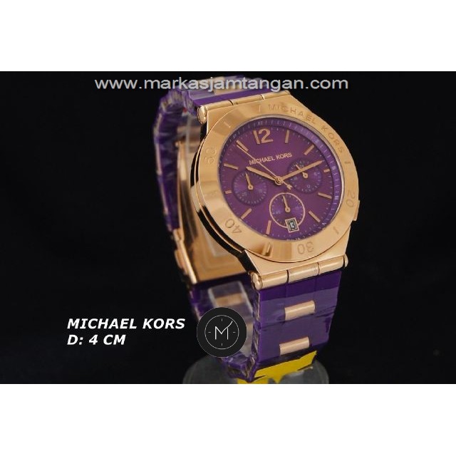 Promo Jam Tangan Wanita Michael Kors Wyatt Chronograph Rubber Strap ORI-BM Murah