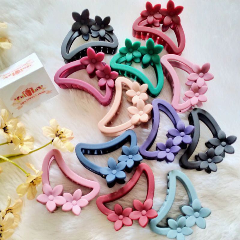 GROSIR 6PCS JEPIT RAMBUT MOTIF BUNGA/ JEDAI RAMBUT BUNGA