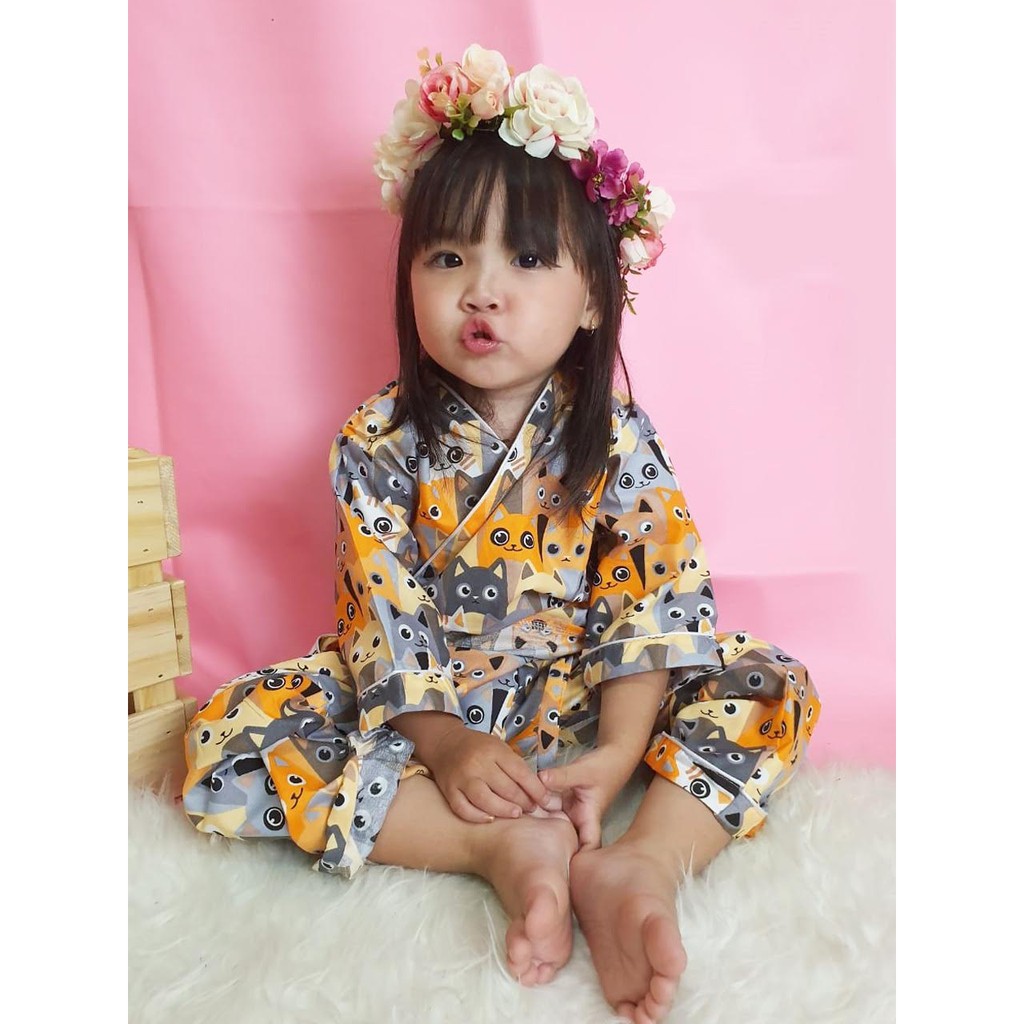 Zavyn Setelan Piyama Kimono Anak Bisa Pilih Motif 1-5 Tahun