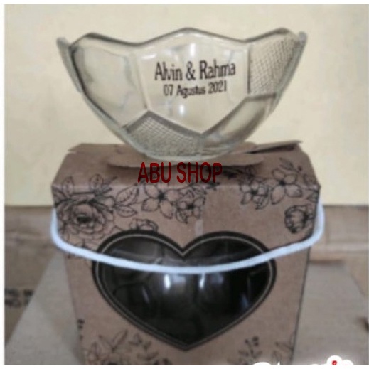 Souvenir mangkok bola kemasan box gratis sablon nama