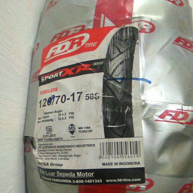 Ban Luar 120/70-17 Sport XR Evo (FDR)