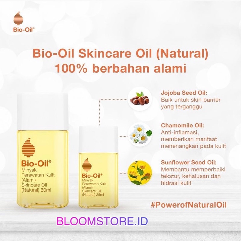 BPOM Bio Oil Skincare Oil Natural Wajah Muka Serum Penghilang Bekas Luka ANTI SCAR &amp; Stretchmark Selulit BIOOIL 60 25 ml 25ml 60ml Untuk Baby Bayi Ibu Hamil Menyusui Bumil Busui