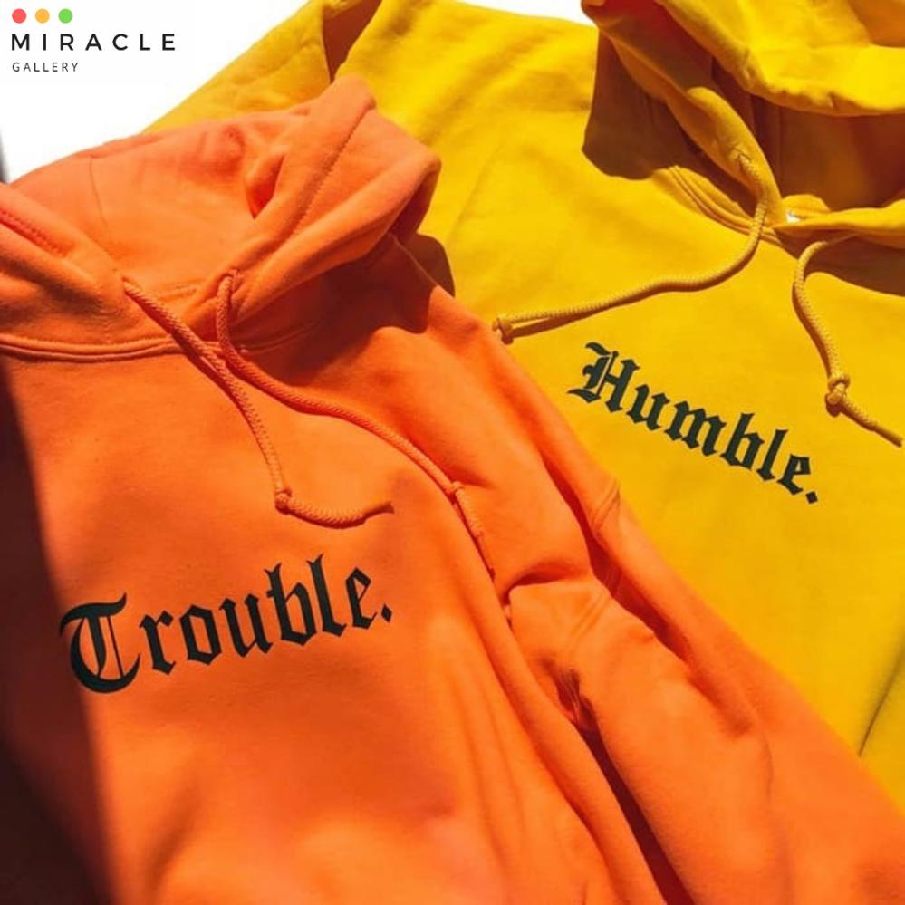 Sweater Hoodie Couple / Jaket Pasangan TROUBLE VS HUMBLE COUPLE - Fleece Premium