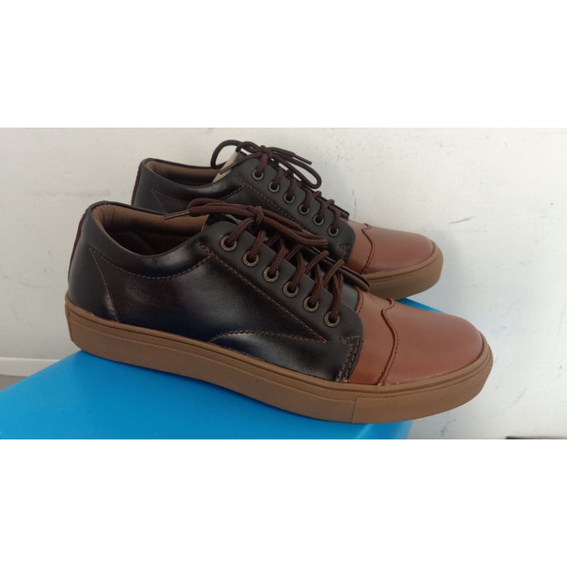 sepatu kulit asli leather sepatu sneakers kulit asli sepatu tali kulit asli