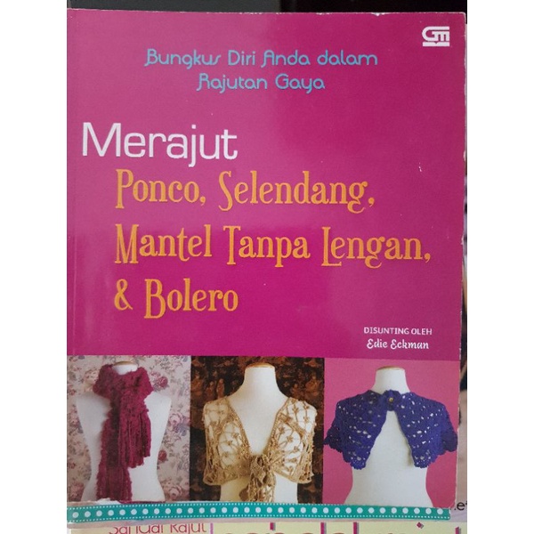 Merajut Ponco, Selendang, Mantel Tanpa Lengan, & Bolero