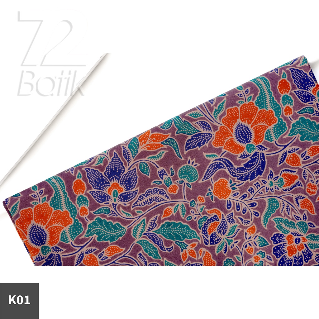 KAIN BATIK PREMIUM Bahan Katun Motif Kembang Alas Warna Coklat Tua Orange Biru Hijau 727888 Cap 72 Jarik Jarit Samping Kebat Panjang Batik Katun Modern Premium Bahan Seragam Batik Pernikahan Kantor Keluarga Murah Kamen Jadi Batik Bali Lembaran