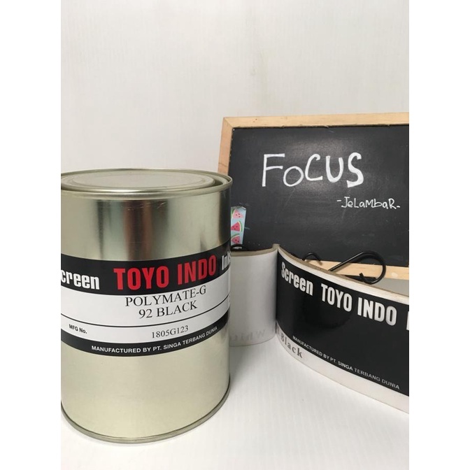 Toyo Polymate G 92 Black. Toyo Hitam. Cat Sablon Plastik Termurah
