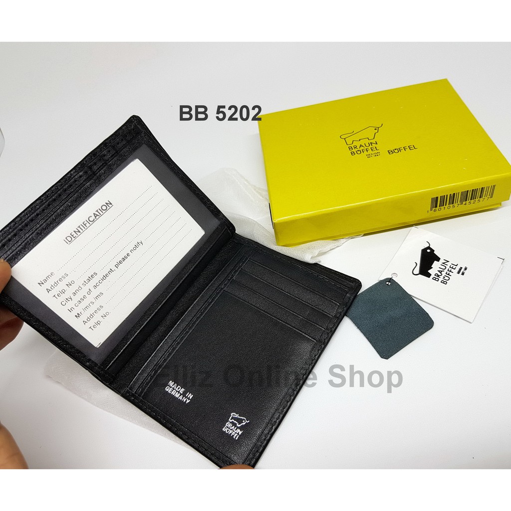 Dompet Pria Braun Buffel 5202 Black - Berdiri - Kulit Import - 16 Card