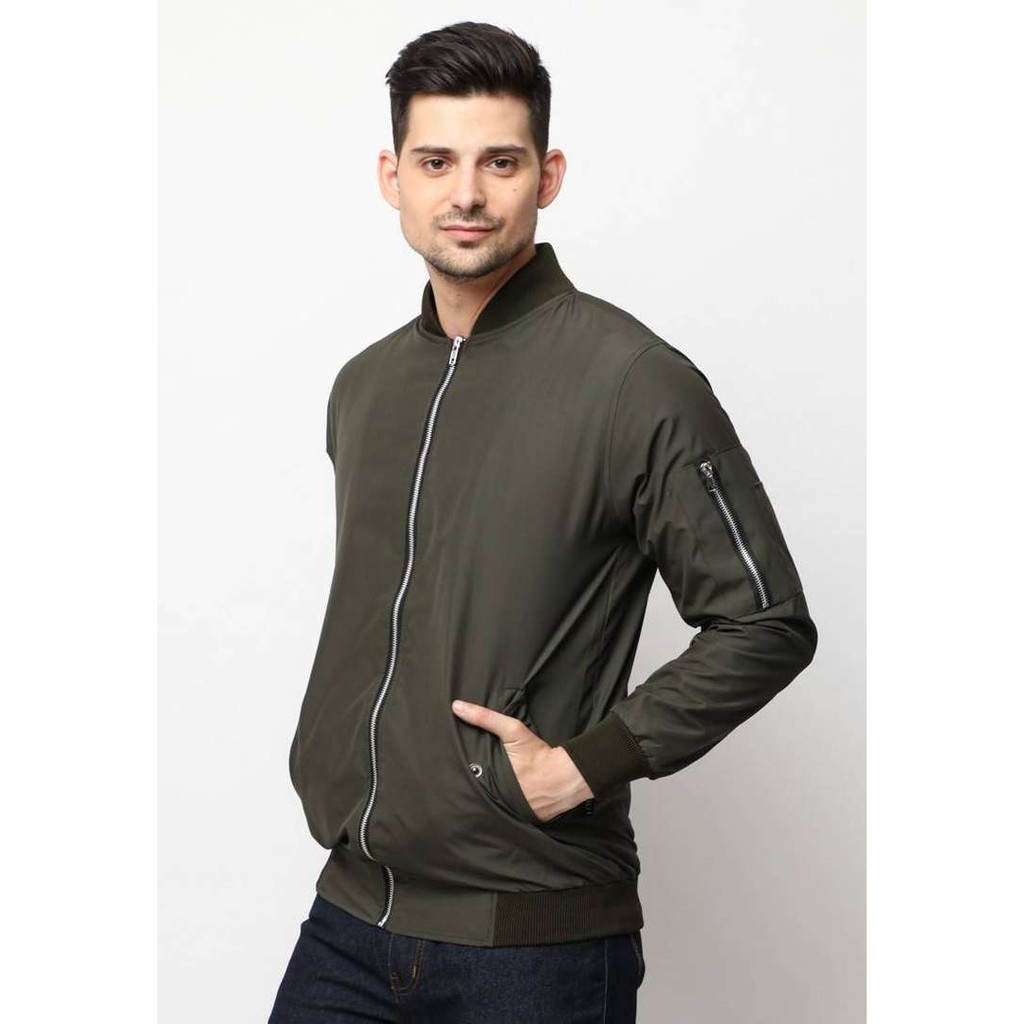 Jaket Bomber Green Army