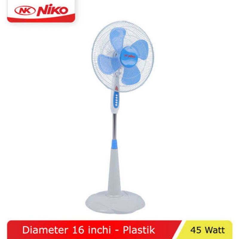 Niko Kipas Angin Berdiri 16&quot; / Stand Fan 16 Inch Kaki Segi NK-16NLS