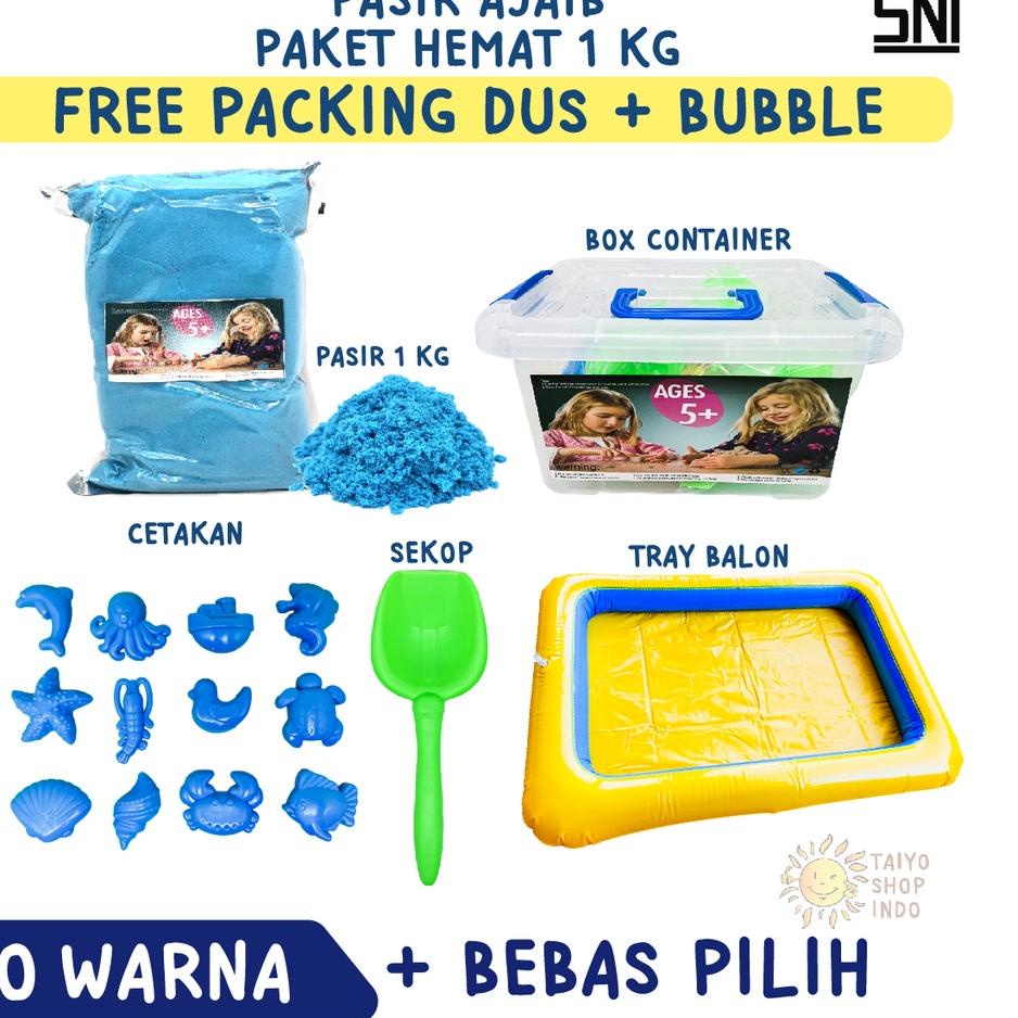 Best Style Mainan Anak Pasir Ajaib Paket HEMAT 1 Kg Alas Sand Edukasi Kreatif