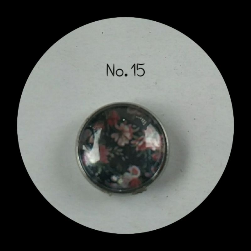 BM05-BROS MAGNET BUNGA /MAGNETIC HIJAB BROOCH 18MM-No. 15