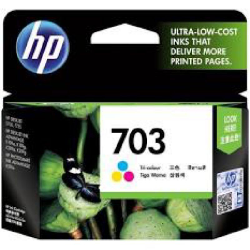 catridge hp 703 black and 703 color original 100%