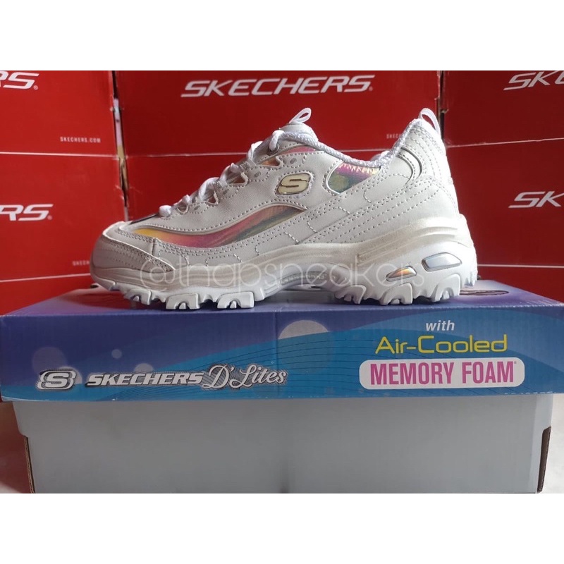 Skechers D'Lites - Ocean Dreaming White/Silver Original