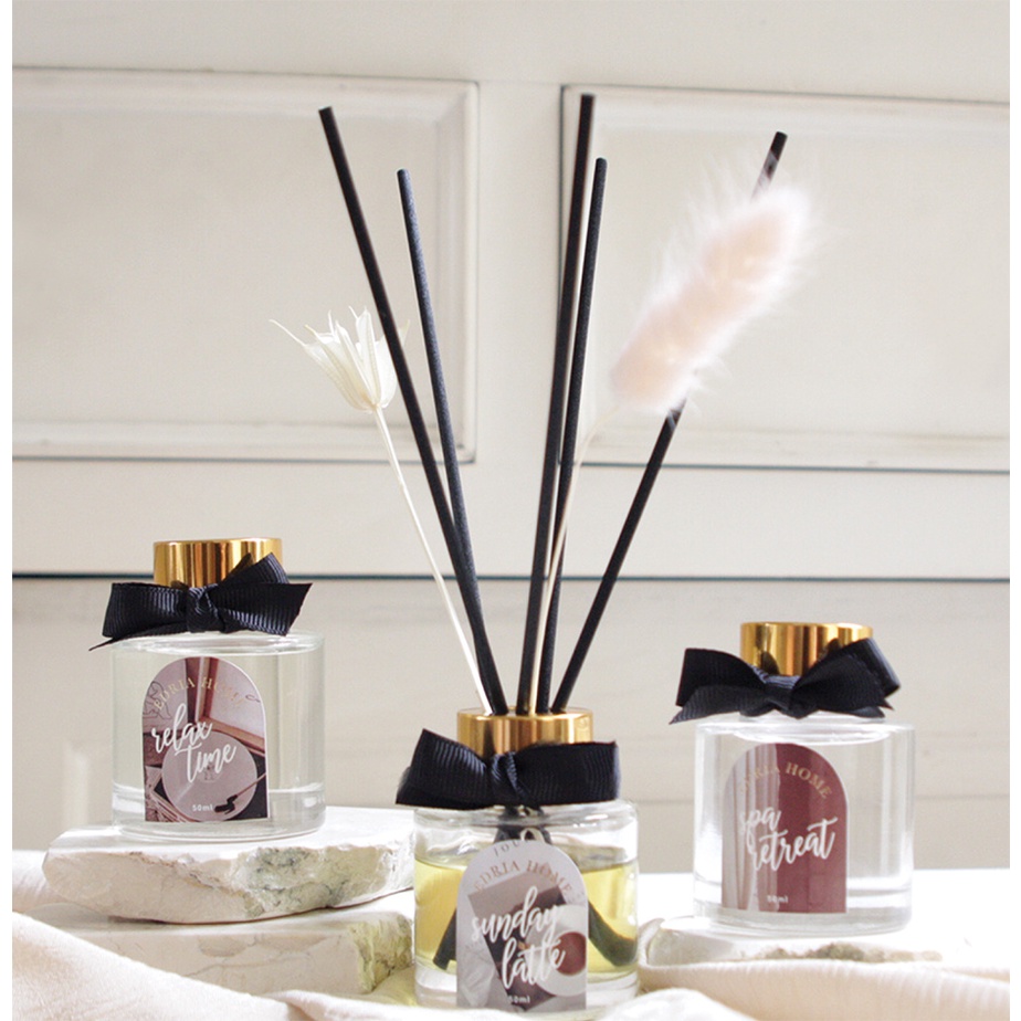 Edriahome Premium Reed Diffuser / Room Perfume Reed Diffuser / Pengharum Ruangan / Aromaterapi / Gift Box Reed Diffuser / Gift Set Hampers / Pewangi Ruangan / Aromatic Reed Diffuser