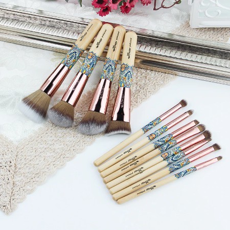 (READY &amp; ORI) Anmor Pro Make Up Brush Set 12 Pcs Bamboo Motif - 0212