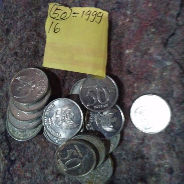 uang koin 50rupiah th1999