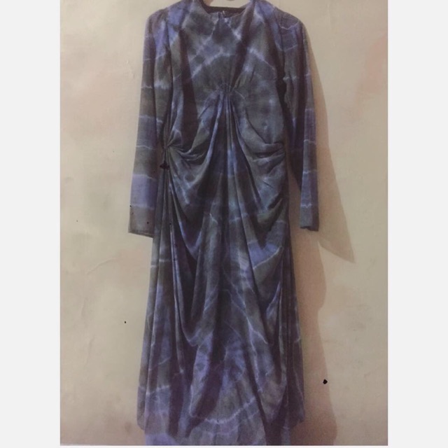 Preloved Dress Jumputan Dian Pelangi
