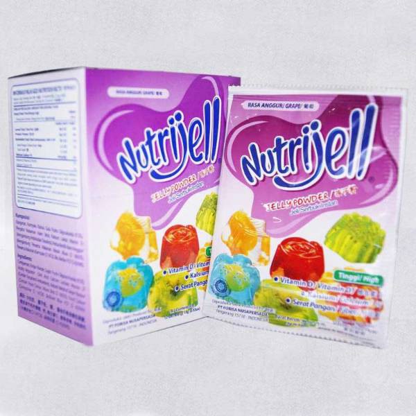 Nutrijell Agar&quot; Jelly Powder Nutrijel Ekonomis Rasa Anggur 15 Gram