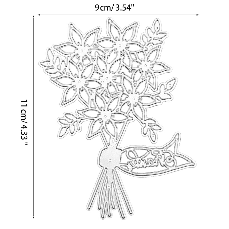 Cutting Dies Stencil Bentuk Buket Bunga Untuk Membuat Kartu Undangan Pernikahan