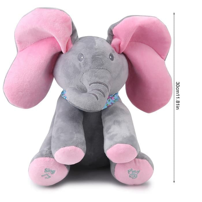 Talking &amp; Singing Plush Elephant Stuffed Animal Interaktif Doll Toy