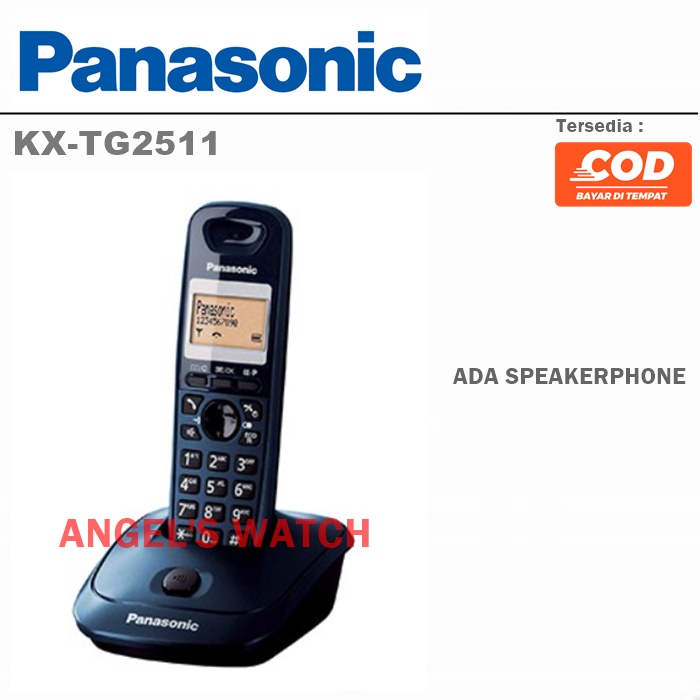 angelswatch wireless panasonic kx-tg2511 ada speakerphone TG2511 panasonic wireless telepon rumah kantor original