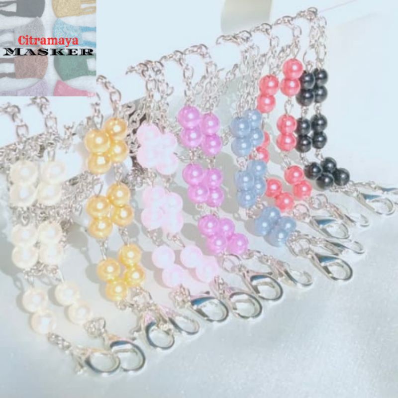 konektor strap manik tali masker hijab konektor masker hijab strap masker 2 in 1