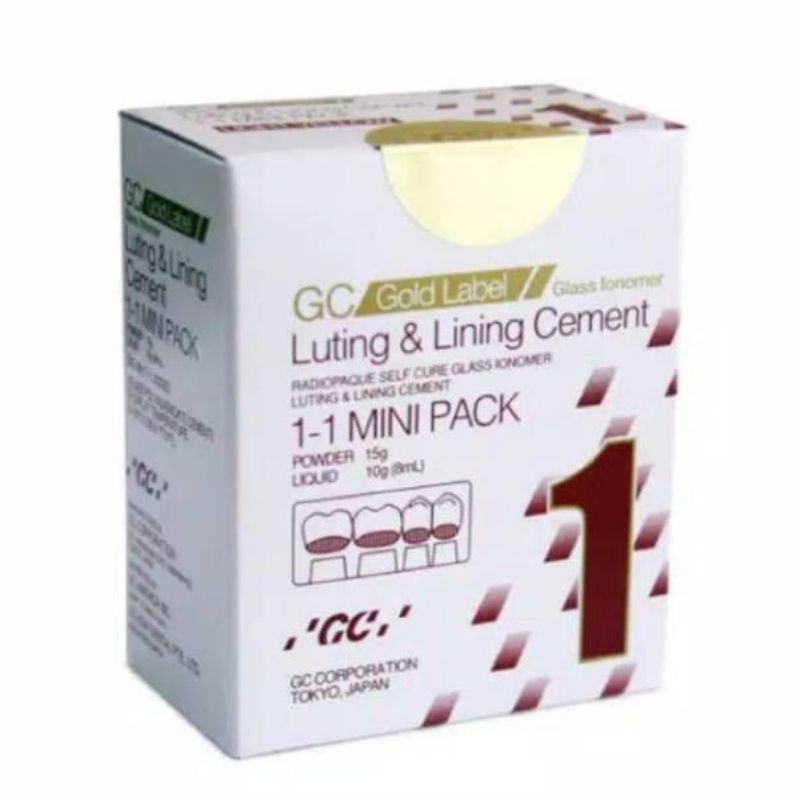 Fuji 1 mini pack GC gold label luting cement dental