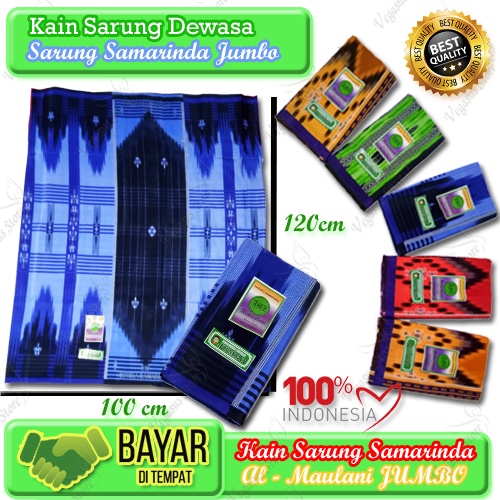 Sarung Samarinda Dewasa Jumbo Al-Maulani size 100x120xm-Vegasus Store(COD)