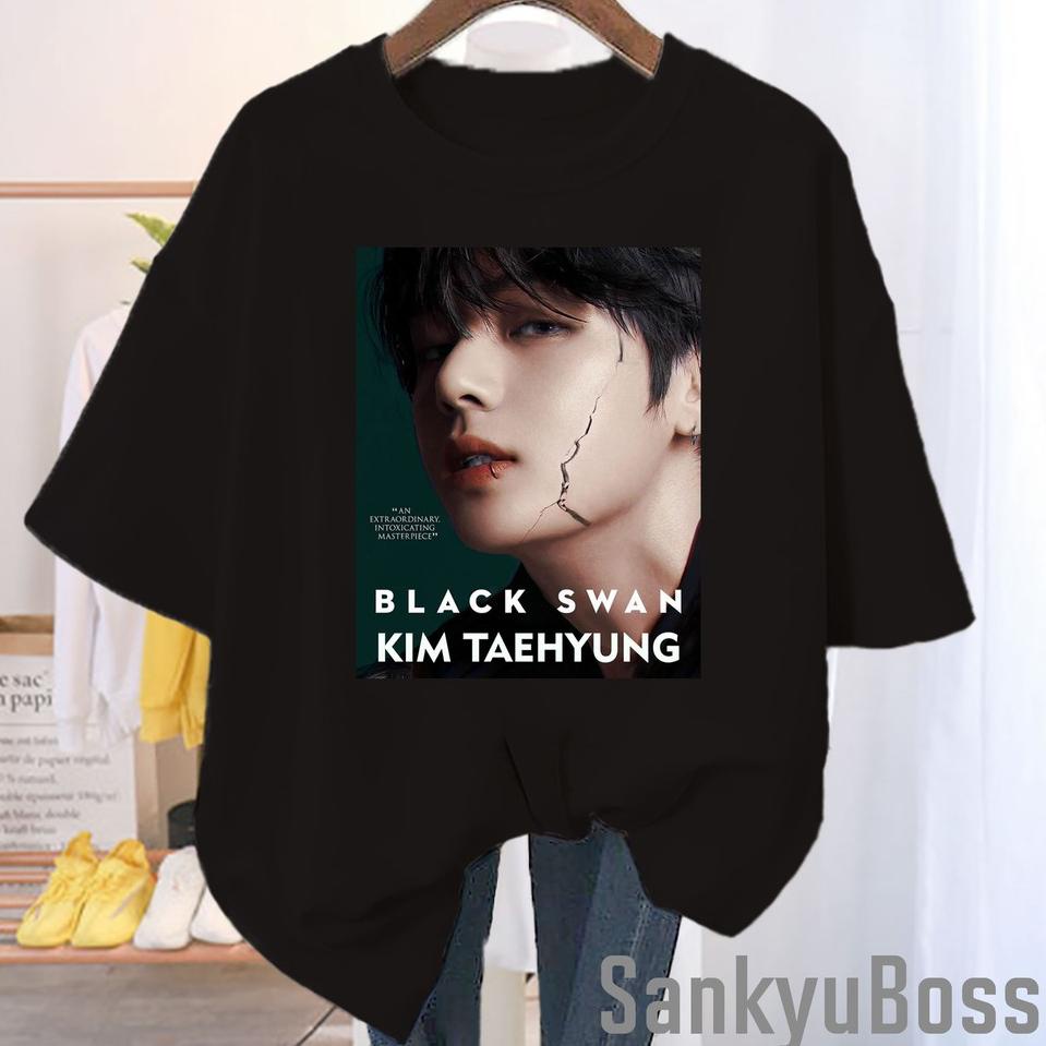 [KODE 99S9U] KAOS BTS BLACK SWAN KIM TAEHYUNG KAOS WANITA KAOS OVERSIZE WANITA KAOS PANJANG WANITA B