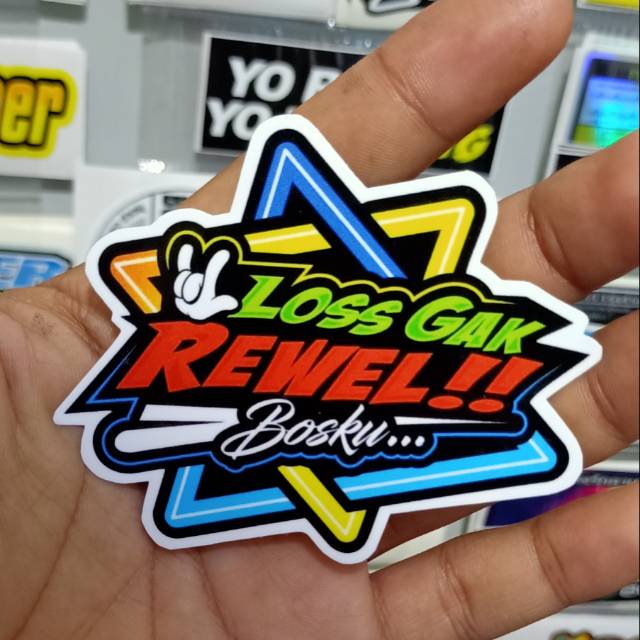 Sticker print &amp; cutt + laminasi glossy loss gak rewel