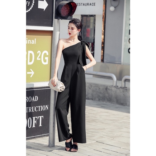 SIDE BOW JUMPSUIT WANITA SETELAN IMPORT MX517