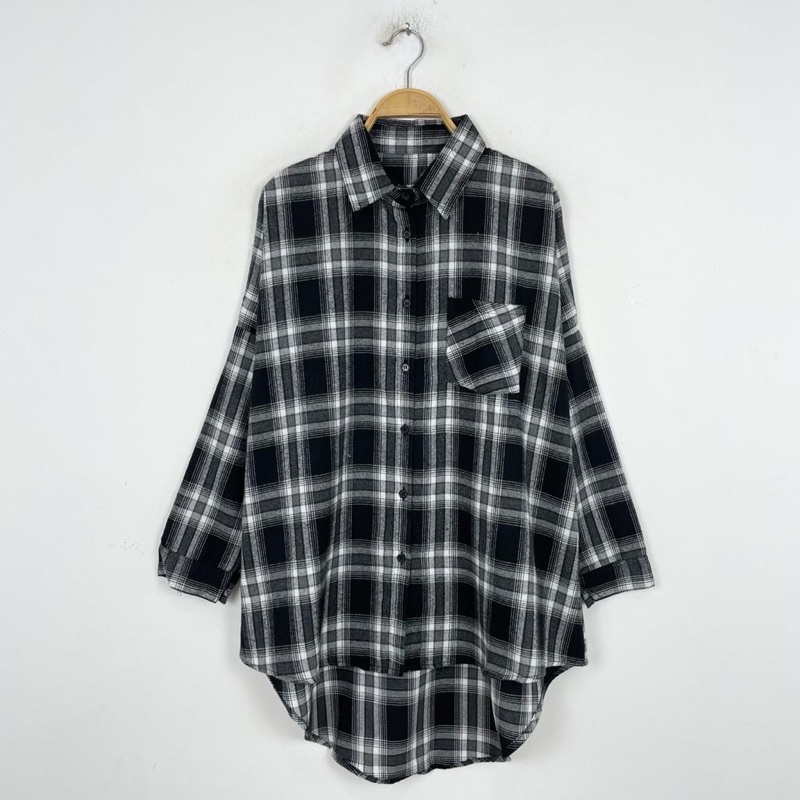KIMBERLY FLANEL SHIRT / kemeja wanita-Foto 3