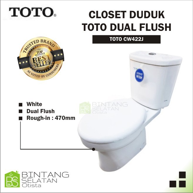 PROMO CLOSET DUDUK TOTO CW 422 J  CLOSED DUDUK TOTO CW422J DULA FLUSH