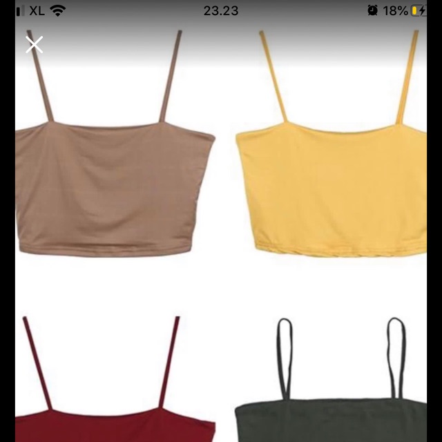 Square tank top crop basic