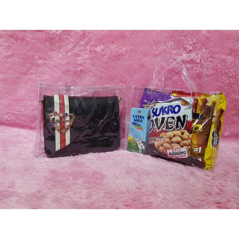 

Tas mika transparan uk 25x20x10 (tanpa sablon/polos)