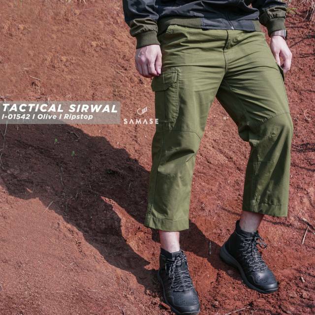 SAMASE SIRWAL TACTICAL CARGO ANKLE PANTS RIPSTOP I-015 | OLIVE