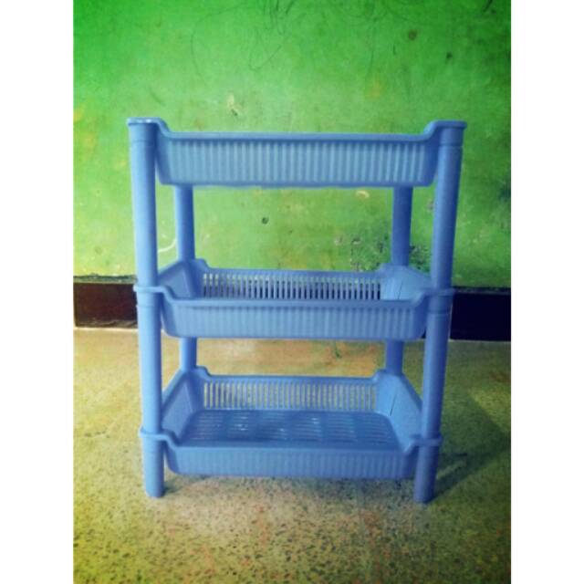 Rak plastik kecil / rak plastik 3 susun / rak serbaguna