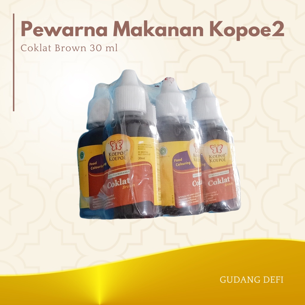 

PEWARNA MAKANAN KOEPOE PEWARNA KUE KUPU KUPU 30 ML COKLAT BROWN MERAH ROSE